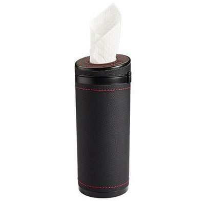 Új hengeres nyitott típusú autós papírzsebkendős doboz Kreatív, hordozható, kihúzható papírszövet csésze bőr automatikus szalvéta papír szervezőtáska