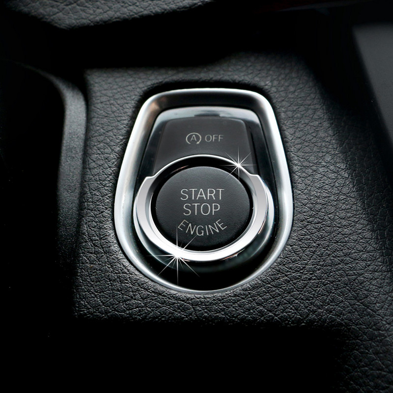 BMW 1 2 3 4 serijos X1 F48 F20 F21 F30 F32 F33 F34 F36 F45 F46 Automobilio variklio užvedimo mygtukas Lipdukai Uždegimo raktelio žiedo apdailos dangtis