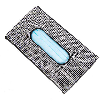 Kalnų krištolinis deimantinis automobilių servetėlių dėžutės su deimantais inkrustuoti skėčiai nuo saulės, odiniai kabantys sėdynės atlošo popieriaus spaustukai Automobilių interjero priedai