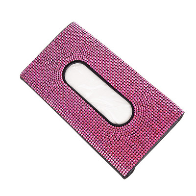 Kalnų krištolinis deimantinis automobilių servetėlių dėžutės su deimantais inkrustuoti skėčiai nuo saulės, odiniai kabantys sėdynės atlošo popieriaus spaustukai Automobilių interjero priedai