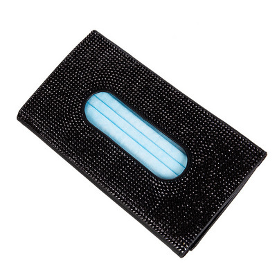 Kalnų krištolinis deimantinis automobilių servetėlių dėžutės su deimantais inkrustuoti skėčiai nuo saulės, odiniai kabantys sėdynės atlošo popieriaus spaustukai Automobilių interjero priedai