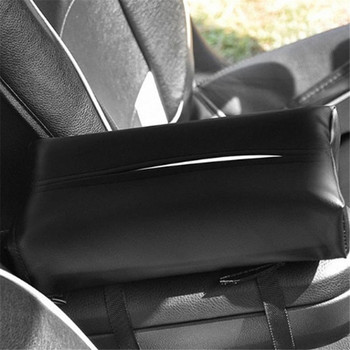 Νέα Universal Car Sun Visor Tissue Box Holder PU Δερμάτινο Tissue Box Case for Paper Auto Organizer Αξεσουάρ