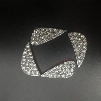 1 бр. Лого на волана на автомобила Кристали Аксесоари за декоративни пръстени с диаманти Волан Искрящ интериорен стайлинг на автомобила