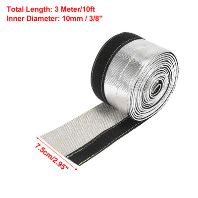 Toplinski štit rukav Izolator Žica Mug Wrap Loom Tube Metalni toplinski štit Izolirani vodovi za gorivo Zaštita od topline Dodaci za automobil