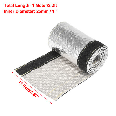 Toplinski štit rukav Izolator Žica Mug Wrap Loom Tube Metalni toplinski štit Izolirani vodovi za gorivo Zaštita od topline Dodaci za automobil