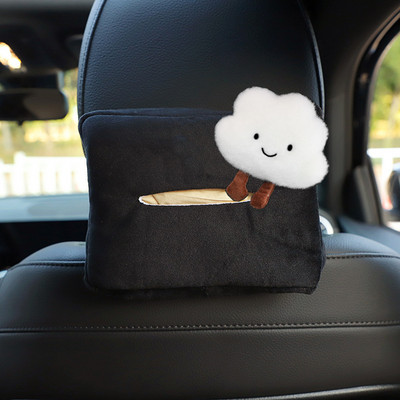 1 τμχ Cute Cartoon Cloud Tissue Boxes με χαρτοπετσέτες μιας χρήσης Λούτρινη τσάντα χαρτομάντιλου Αξεσουάρ αυτοκινήτου Organizer Διακοσμητικό αποθήκευσης