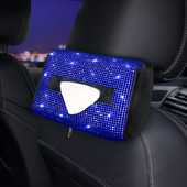 Crystal Diamond Belső Dekorációk Kiegészítők Lányoknak Női Tissue Doboz Autóhorgok Kézifék hajtómű burkolat Kék karfa doboz szőnyeg
