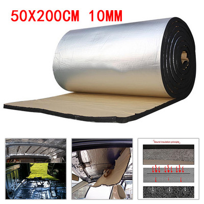 6mm/10mm Στερεοφωνική μόνωση θορύβου αυτοκινήτου Ηχομονωτικό μαξιλαράκι απόσβεσης 50*200cm Pad Woofer Noise Insulation Ηχομόνωση