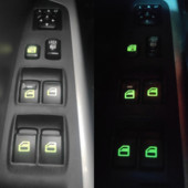Automašīnas logu pogas gaismas uzlīmes nakts dienasgaismas uzlīmes Nissan X-Trail T30 T31 T32 Bluebird Sylphy Qashqai j10 j11 MOCO
