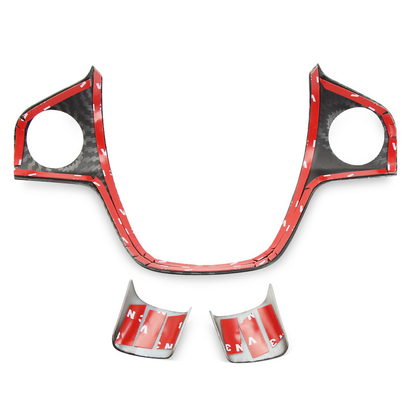 Decorarea volanului auto ABS din fibră de carbon pentru Ford FOCUS 3 MK3 (2012-2017) KUGA 2013-2015, stil auto