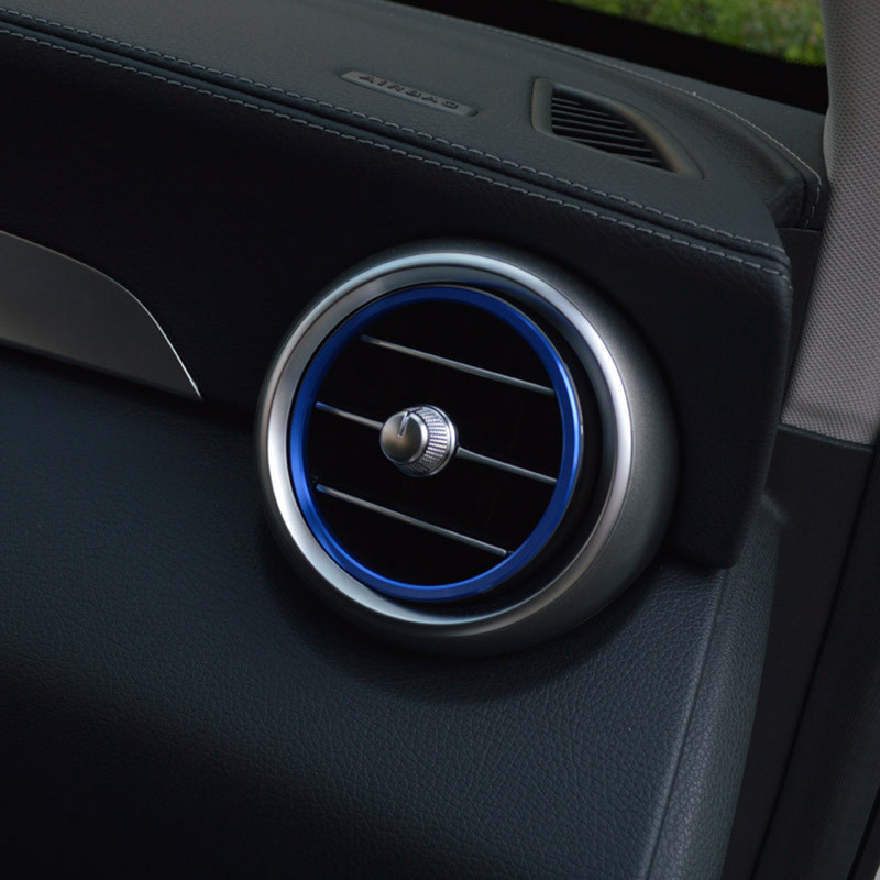 Пръстен за вентилация на автомобила за Mercedes Benz C GLC Class C180 C200 C300 GLC250 MB X253 W205 AC Panel Outlet Decoration Cover Sticker
