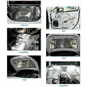 10 τμχ 5 χιλιοστά τείχος προστασίας φορτηγού αυτοκινήτου Θερμική ηχομόνωση χαλάκι Ηχομόνωση θορύβου Θερμότητα Ηχοθερμομόνωση μαξιλαράκια Universal