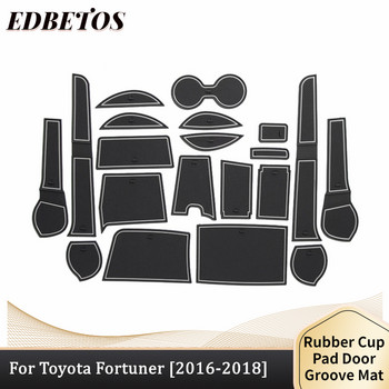 Нехлъзгаща се противопрахова поставка за чаша, врата и аксесоари за облицовка на централната конзола Dor 2016 2017 2018 за Toyota Fortuner SW4
