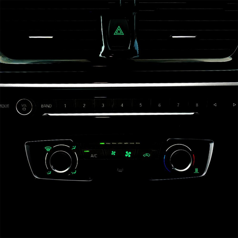 Κουμπί αυτοκινήτου Φωτεινό αυτοκόλλητο Πράσινο φθορίζον χαρτί Τροποποιημένο Γενικό PET Αδιάβροχο, ανθεκτικό στη φθορά, διακόπτης εκπομπής φωτός Car Sti