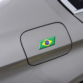 Τρισδιάστατο αλουμίνιο Τσεχία Ουκρανία Ισπανία Αυστραλία Βραζιλία Η.Β. Γαλλία Σαουδική Αραβία Έμβλημα σημαία αυτοκινήτου Διακόσμηση πορτμπαγκάζ στο πλαϊνό σώμα