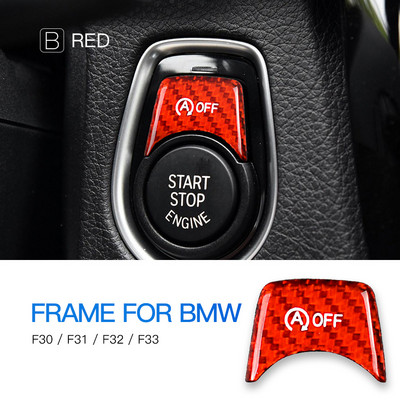 Fibră de carbon pentru BMW Seria 3, 4, F30, F31, F32, F33, F83, F82, M2, M3, accesorii, ornamente interioare, buton de pornire a motorului de mașină, oprire, autocolant