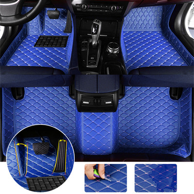 Leather Car Floor Mats For CHEVROLET  Caprice HHR Onix Plus SS Monza Optra Bolt Lacetti S10 Evanda Car Interior Accessories