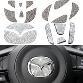 Αυτοκόλλητο κάλυμμα διακοσμητικού λογότυπου τιμονιού αυτοκινήτου για Mazda 2 3 5 6 Axela Honda Civic Toyota Hyundai All Years Universal