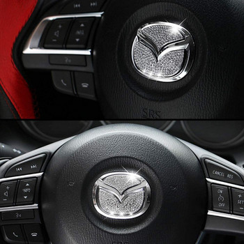 Лого на волана на автомобила Диамантена декорация Стикер на капака за Mazda 2 3 5 6 Axela Honda Civic Toyota Hyundai Всички години Универсален