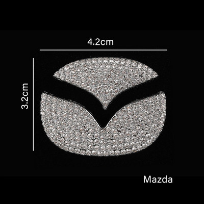 Αυτοκόλλητο κάλυμμα διακοσμητικού λογότυπου τιμονιού αυτοκινήτου για Mazda 2 3 5 6 Axela Honda Civic Toyota Hyundai All Years Universal