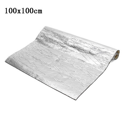140x100cm/100x100cm automobilio garsą slopinantis kilimėlis triukšmo gaubto izoliacija slopinantis gaubtas variklio ugniasienė karščio aliuminio putų lipdukas