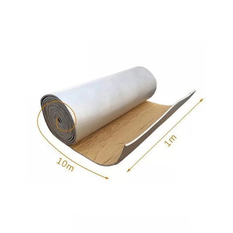 1 rulonas 50 * 200 cm aliuminio folijos medvilnės automobilių termoizoliacinės plėvelės automobilių sunkvežimių šilumos izoliacijos duslintuvo trinkelės priešgaisrinės putos