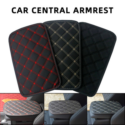 Car Armrest Mat Universal Interior Leather Pad Auto Armrests Storage Box Mats Dust-proof Cushion Cover Protector Waterproof