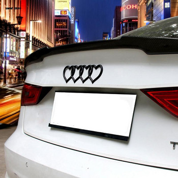 Стикер за кола Лого на любовното сърце Заден етикет на багажника Задна опашка Значка Емблема Наклейка за резервни аксесоари на Audi