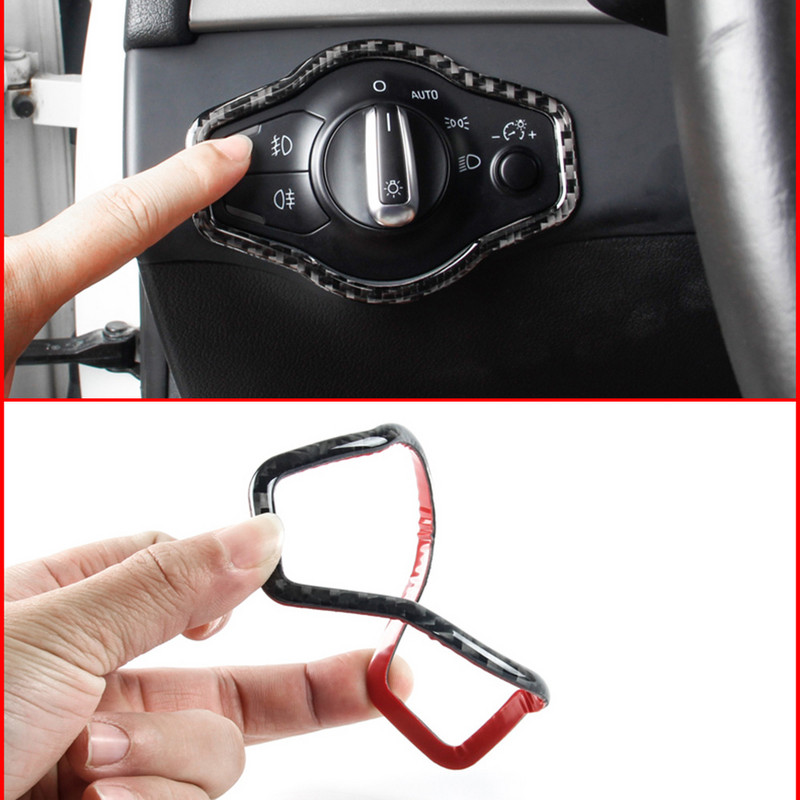 Styling mașină pentru Audi A4 S4 RS4 B8 8K A5 S5 RS5 8T 8F Q5 SQ5 8R 2009-16 Autocolante de acoperire decorative pentru comutatorul farurilor auto