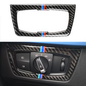 Въглеродни влакна Рамка за превключвател на фаровете на автомобила Вътрешен капак Стикер за облицовка за BMW F30 F31 F32 F33 F34 3 Series 2013-2018 Аксесоари