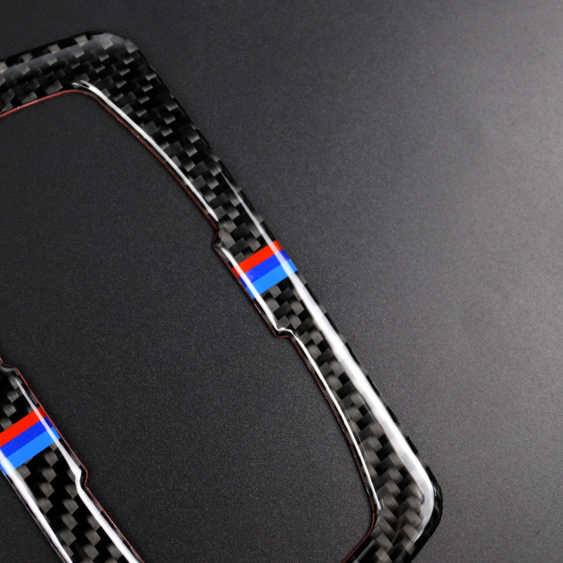 Въглеродни влакна Рамка за превключвател на фаровете на автомобила Вътрешен капак Стикер за облицовка за BMW F30 F31 F32 F33 F34 3 Series 2013-2018 Аксесоари