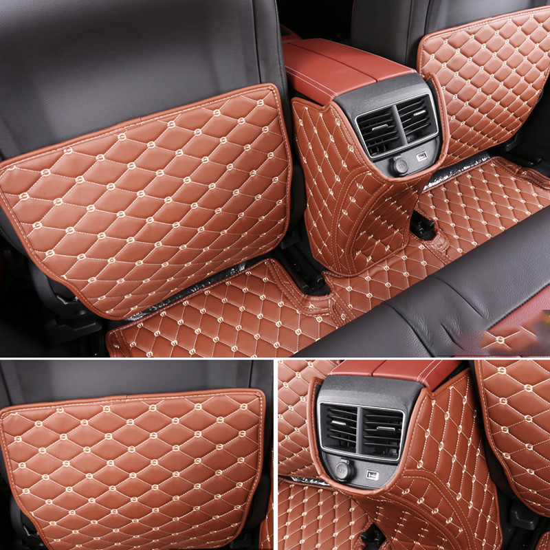 Jastučić protiv udarca za sjedalo za Citroen C5 Aircross 2017 -2020 Kožna prostirka protiv prljavštine Nadogradnja stražnjeg reda Full Surround Štitnik otporan na habanje