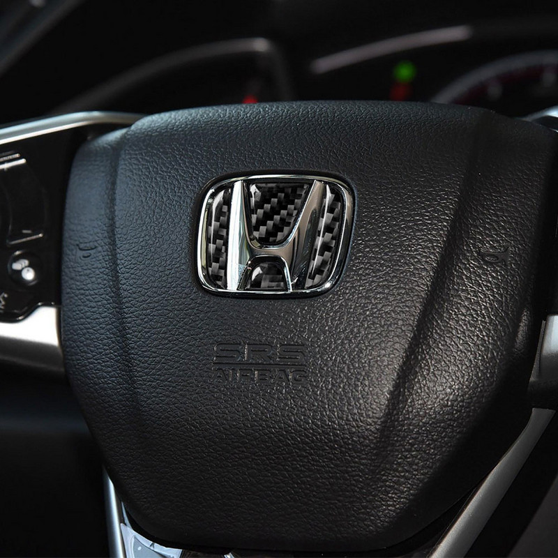 Szénszálas autó kormánykerék panel matrica borító dekor matricák díszítés Honda Civic Dio CRV FIT CR-V Accord Odyssey számára