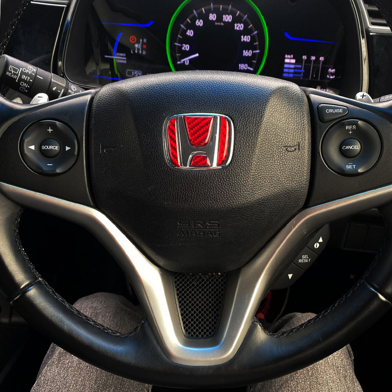 Szénszálas autó kormánykerék panel matrica borító dekor matricák díszítés Honda Civic Dio CRV FIT CR-V Accord Odyssey számára