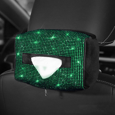 Suport pentru șervețele pentru mașină Cutie creativă pentru șervețele de hârtie Cutie pentru șervețele Suport pentru șervețele Cutii pentru hârtie pentru mașină Accesorii pentru mașini cu diamante pentru fete