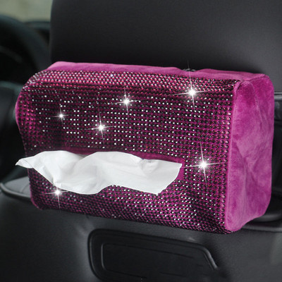 Suport pentru șervețele pentru mașină Cutie creativă pentru șervețele de hârtie Cutie pentru șervețele Suport pentru șervețele Cutii pentru hârtie pentru mașină Accesorii pentru mașini cu diamante pentru fete