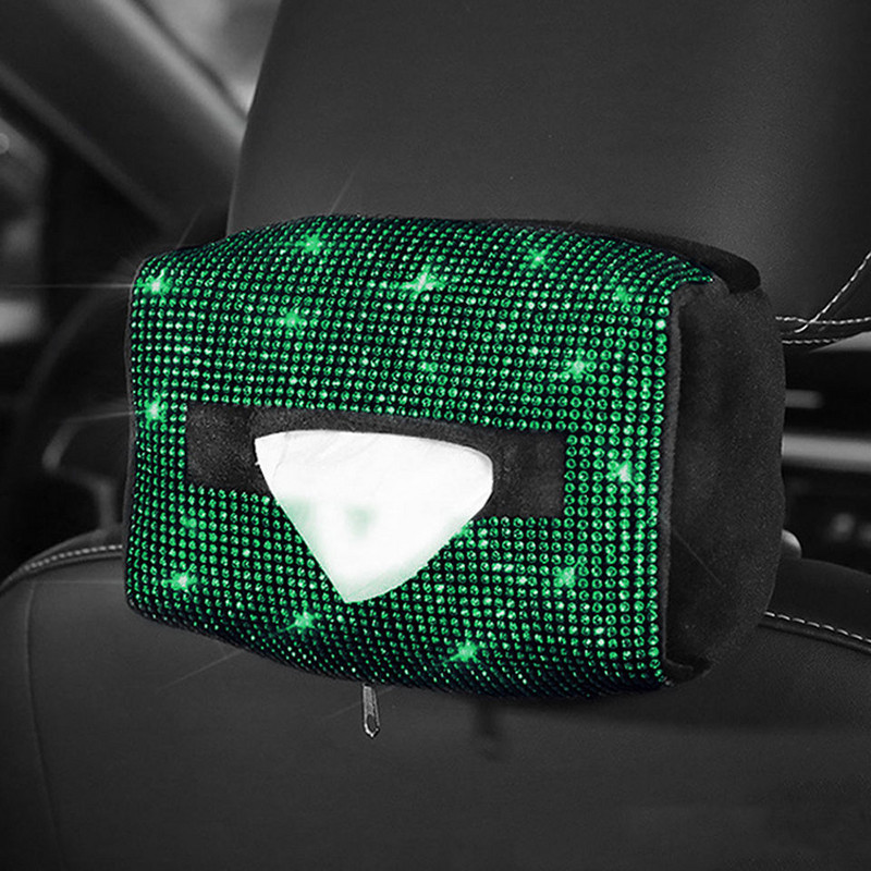 Suport pentru șervețele pentru mașină Cutie creativă pentru șervețele de hârtie Cutie pentru șervețele Suport pentru șervețele Cutii pentru hârtie pentru mașină Accesorii pentru mașini cu diamante pentru fete