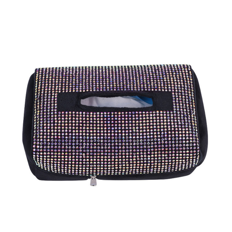 Suport pentru șervețele pentru mașină Cutie creativă pentru șervețele de hârtie Cutie pentru șervețele Suport pentru șervețele Cutii pentru hârtie pentru mașină Accesorii pentru mașini cu diamante pentru fete