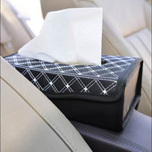 Creative Car Red Wine Series Red/White Line Kutija za maramice Kutija za maramice za automobil Kutija s ladicama za ručnike Kutija za maramice za automobil