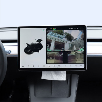 Χαρτοθήκη χαρτοπετσέτας αυτοκινήτου Αποθήκευση χαρτοπετσέτας πίσω από την οθόνη για αξεσουάρ αυτοκινήτου Tesla Model 3 YXS
