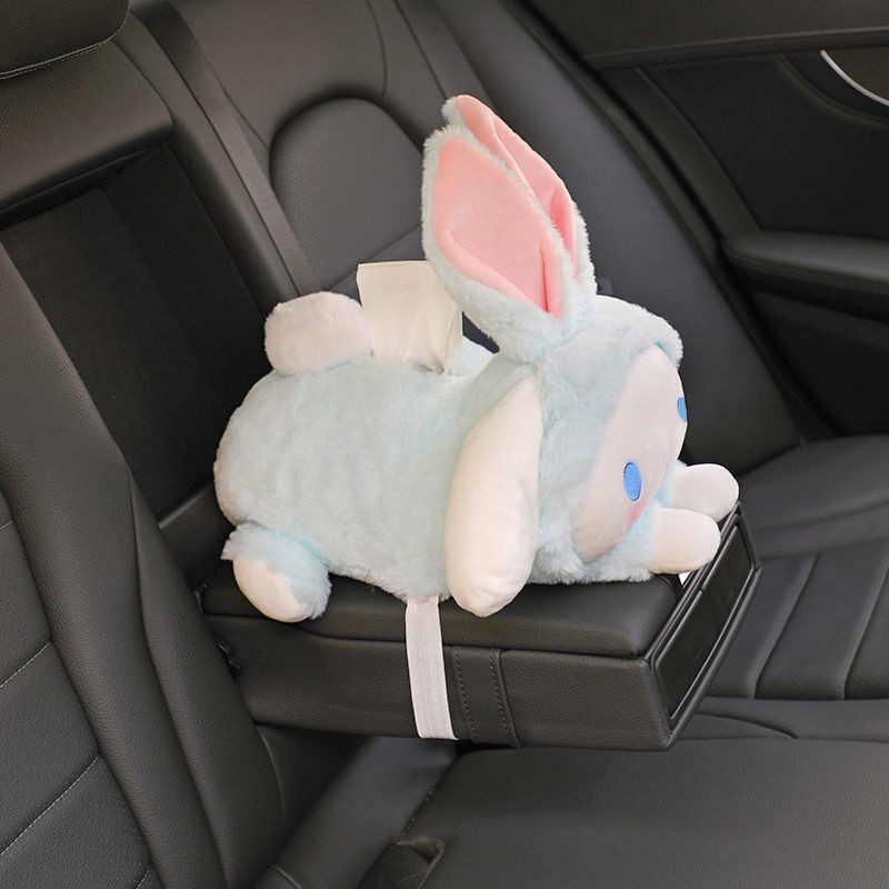 Car Tissue Box Yugui Kutyaautó Kreatív függőszékkel Hátsó autó Szép internetes Celebrity Rabbit autós doboz szett