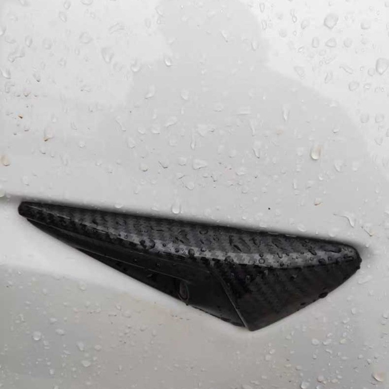 Za Tesla Model 3 XS mat karbonska vlakna bočna vrata kamere zaštitni poklopac ukrasna kapa dodaci za automobile za model 3 2021 2kom.