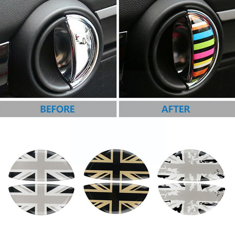 1 Αυτοκόλλητο 3D Crystal εποξειδικής εσωτερικής λαβής αυτοκινήτου για BMW MINI COOPER R56 R55 R60 R61 Countryman F55 F56 F60 Car Styl L5T3