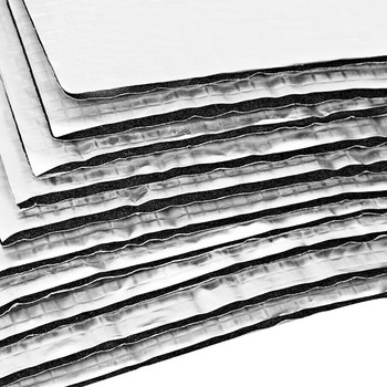10 листа Шумоизолираща топлоизолационна подложка Автомобилен ван Звукоизолираща изолационна изолация Изолация на капака на автомобила Безшумен 5 мм