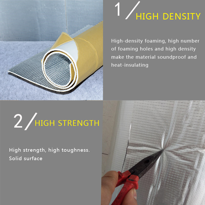 6 χιλιοστά 236 χιλιοστά τείχος προστασίας φορτηγού αυτοκινήτου Heat Sound Deadener Insulation Mat Noise Αυτοκόλλητο αφρό Ηχομονωτικό Υγρό Ματ