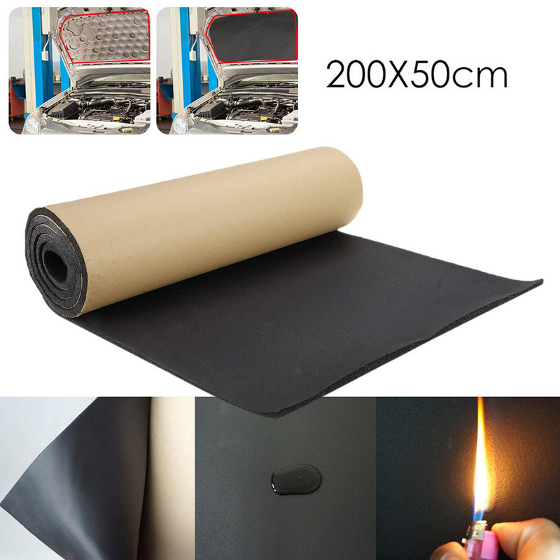 200x50cm podloga za prigušivanje zvuka u automobilu 3/6/10mm jastučić od pjene za izolaciju buke, otporan na toplinu, pamučni jastučić za prigušivanje zvuka