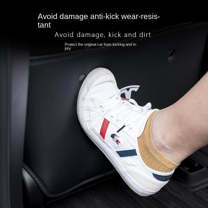 Για Tesla Model 3 Model Y Δερμάτινο προστατευτικό πλάτης καθίσματος Kick Mats Παιδικό προστατευτικό πλάτης καθίσματος Ανθεκτικό στο νερό