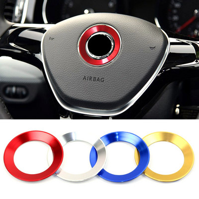 Car Styling Steering Wheel Emblem Decorative Circle Ring Accessories Case for Volkswagen VW Golf 4 5 Polo Jetta Mk6 Covers
