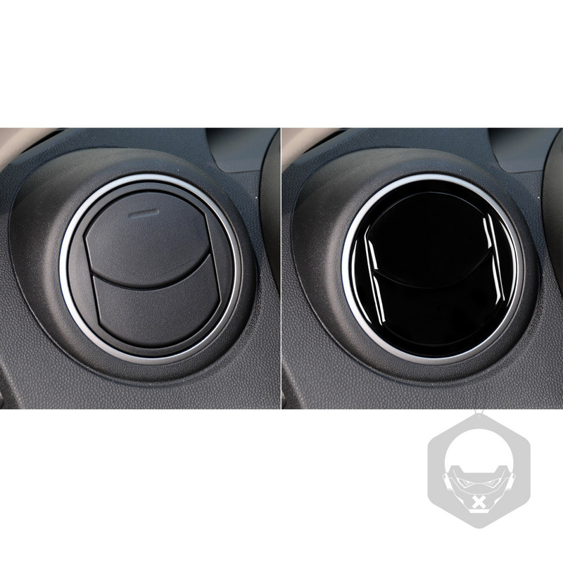 Mazda 3 Axela 10-13 Mazdaspeed 3 Piano Black mindkét oldali klíma kimenethez műanyag lemez díszburkolat autó belső matrica