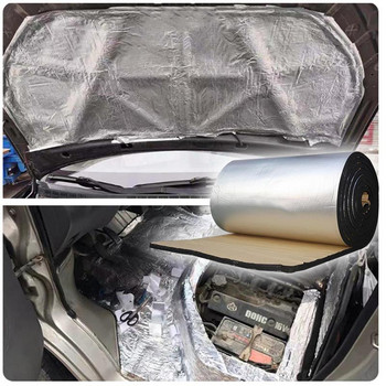 50x200cm Κουκούλα αυτοκινήτου Σασί Τείχος προστασίας Heat Shield Auto Sound Deadener Μόνωση Θέρμανση αυτοκινήτου Ηχοθερμομόνωση Τακάκια Έλεγχος θορύβου